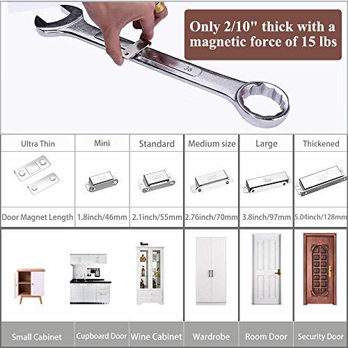 Cabinet Magnetic Catch Jiayi 2 Pack Ultra Thin Cabinet Door Magnets Stick On Drawer Magnets Cabinet Latch Magnetic Closures For Cabinets Kitchen Closet Door Closing Magnetic Door Catch Closer