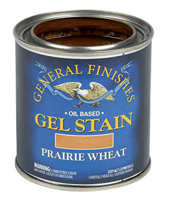 Picture of General Finishes Oil Base Gel Stain, 1/2 Pint, Prairie Wheat