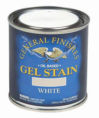 Picture of General Finishes Oil Base Gel Stain, 1/2 Pint, White