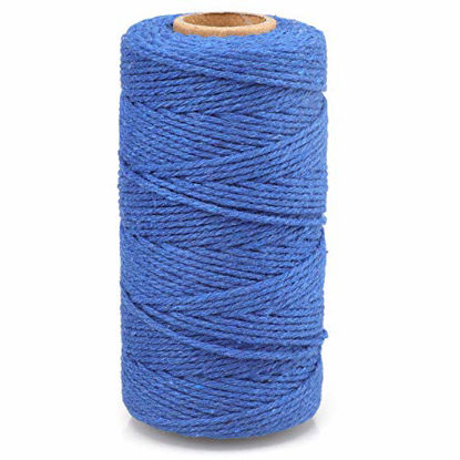 Picture of Royal Blue String,100M/328 Feet Cotton String Bakers Twine,2MM Cotton Cord,Heavy Duty Packing String for DIY Crafts and Gift Wrapping