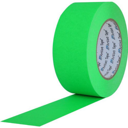 Picture of ProTapes Artist Tape Flatback Printable Paper Board or Console Tape, 60 yds Length x 1/2" Width, Fluorescent Green (Pack of 72)