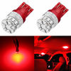 Picture of Alla Lighting Xtreme Super Bright 168 194 LED Lights Bulbs T10 Wedge 3014 18-SMD 12V W5W 2825 LED Bulbs Replacement for Cars Trucks Interior Dome Map Trunk Courtesy License Plate Lights, Pure Red