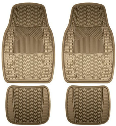 Picture of Armor All Custom Accessories 78897 4-Piece Tan Heavy Duty Rubber Floor Mat