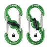 Picture of Nite Ize S-Biner MicroLock, Locking Key Holder, 2-Pack, Aluminum, Lime