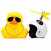 Picture of wonuu Rubber Duck Toy Car Ornaments Yellow Duck Car Dashboard Decorations with Propeller Helmet