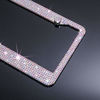Picture of Lord Eagle License Plate Frame, 2 Pack Rhinestone License Plate Frames with GiftBox and 7 Shiny Crystal Rows,Over 1050 pcs 14 Facets SS16 Finest Handcrafted Luxury (Pink Rhinestones)