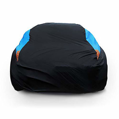 Picture of MORNYRAY Waterproof Car Cover All Weather Snowproof UV Protection Windproof Outdoor Full car Cover, Universal Fit for Sedan (Fit Sedan Length 178-185 inch)