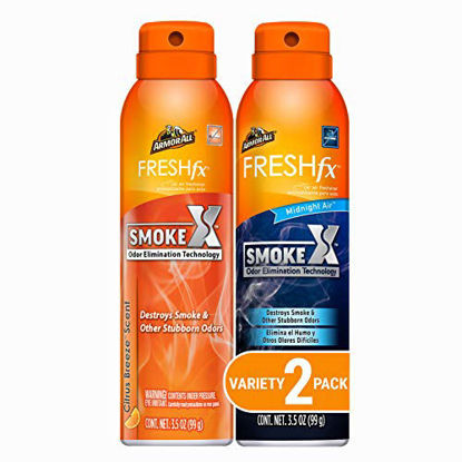 Picture of Armor All-19457 Smoke X Car Air Freshener and Purifier Variety Pack - Odor Eliminator for Cars & Truck, 2 Pack of 3.5 Ounce Bottles, Midnight Air & Citrus Breeze Scents