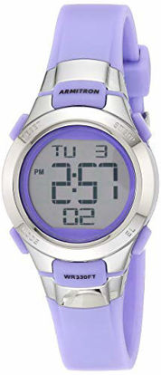 Picture of Armitron Sport Women's 45/7012PRSV Purple and Silver-Tone Digital Watch