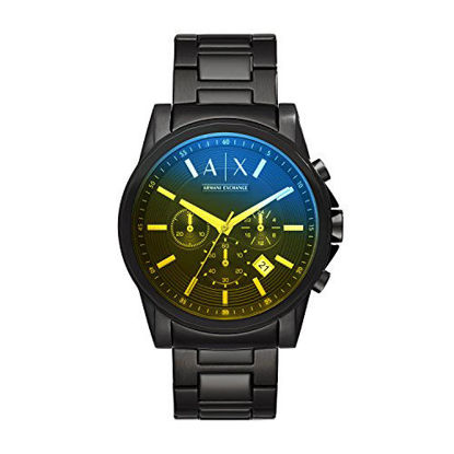 Picture of Armani Exchange Men's Outerbanks Stainless Steel Watch, Color: Black/Iridescent (Model: AX2513)