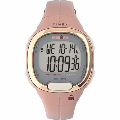 Picture of Timex Women's TW5M35000 Ironman Transit 33mm Pink/Rose Gold-Tone Resin Strap Watch