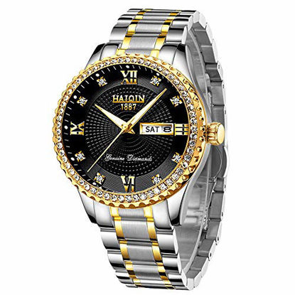 Picture of Mens Watches Quartz Dress Watch for Men Full Stainless Steel Luminous Wrist Watch Waterproof Analog Clock Business Casual Watches
