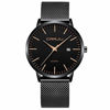Picture of CRRJU Watches,Men's Minimalist Fashion Simple Wrist Watch Analog Date with Mesh Strap Gold/Black