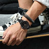 Picture of CRRJU Watches,Men's Minimalist Fashion Simple Wrist Watch Analog Date with Mesh Strap Gold/Black