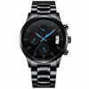 Picture of CRRJU Men's Luxury Watches with Stainless Steel Band and Casual Waterproof Date Quartz Watch for Men, Blue/Grey