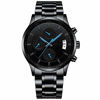 Picture of CRRJU Men's Luxury Watches with Stainless Steel Band and Casual Waterproof Date Quartz Watch for Men, Blue/Grey
