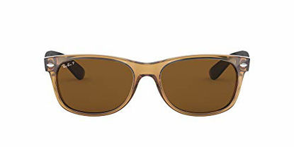 Picture of Ray-Ban RB2132 New Wayfarer Sunglasses, Honey/Polarized Crystal Brown, 55 mm