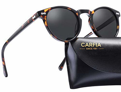 Picture of Carfia Retro Round Polarized Sunglasses for Men UV Protection CA5288L