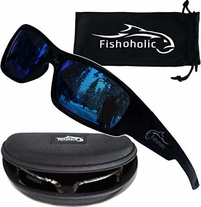 Picture of Fishoholic Polarized Fishing Sunglasses -5 Color Options- w Case Pouch UV400 Fishing Gift
