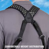 Picture of USA GEAR DSLR Camera Strap Chest Harness with Quick Release Buckles, Polka Dot Neoprene Pattern and Accessory Pockets - Compatible w/Canon, Nikon, Sony and More Point and Shoot and Mirrorless Cameras