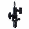 Picture of WELLMAKING U-Shape Camera Flash 180°Swivel Mount Bracket with Standard 1/4 to 3/8 inch Metal Male Screw Spigot Stud Compatible for Umbrella Softbox Reflector Holder Stand for Video Light Studio Light