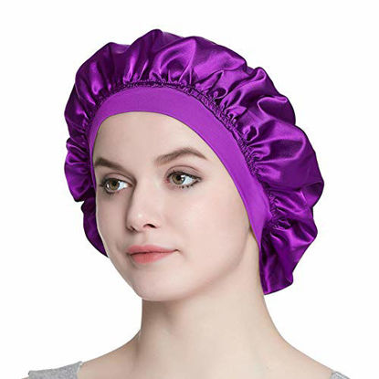 Picture of Comfy Night Sleep Hat Extra Large Satin Bonnet Cap