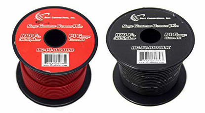 Picture of 14 GAUGE GA WIRE RED & BLACK 100 FT EACH PRIMARY REMOTE POWER GROUND STRANDED COPPER CLAD