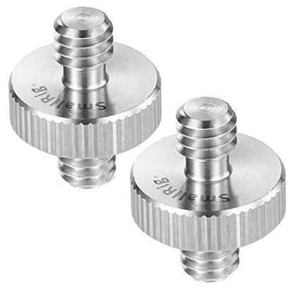 Picture of SMALLRIG 1/4" to 1/4" Male Threaded Screw Adapter Double Head Stud for Camera Cage Monitor LED Microphone, Pack of 2-828