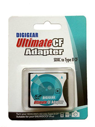 Picture of Digigear SDXCF SD SDHC SDXC to CF Type II Extreme/Ultimate Compact Flash Card Adapter, Note Not for CF Type One Slot