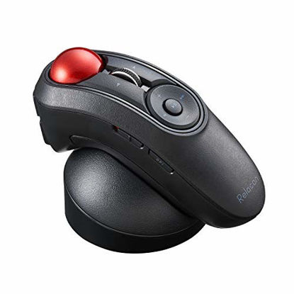 Picture of ELECOM Handheld 2.4GHz Wireless Thumb-Operated Trackball Mouse, 10-Button Function with Smooth Tracking, Precision Optical Gaming Sensor, Left/Right Handed (M-RT1DRBK)
