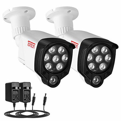 Picture of Tonton 2Pack LED IR Illuminator Wide Angle 8-LEDs 90 Degree 100Ft IR Infrared Flood Light, Compatible for CCTV Security Cameras,IP Camera,Bullet Camera,Dome Camera(White)