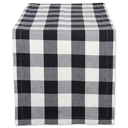 Picture of DII Buffalo Check Collection Classic Tabletop, Table Runner, 14x108, Black & White