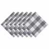 Picture of DII Buffalo Check Collection Classic Tabletop, Napkin Set, 20x20, Gray & White 6 Count