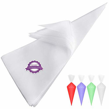 Picture of Extra Thick 100 Pack 18 Inch Disposable Piping Bag Pastry Icing Bag Cake Decorating Bags Large Size