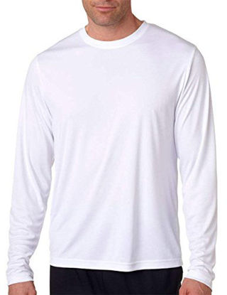 Picture of Hanes mens Cool DRI Long Sleeve athletic shirts, 1 Navy White, X-Small US