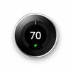 Picture of Google, T3019US, Nest Learning Thermostat, 3rd Gen, Smart Thermostat, Polished Steel, Works With Alexa