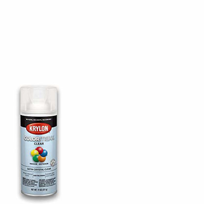 Picture of Krylon K05562007 COLORmaxx Acrylic Clear Finish for Indoor/Outdoor Use, Satin Crystal Clear