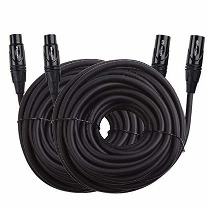Picture of Cable Matters 2-Pack Premium XLR to XLR Microphone Cable 35 Feet