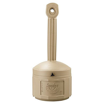 Picture of Justrite 26800B Cease-Fire Beige Cigarette Butt Receptacle