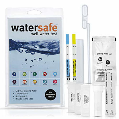 Picture of Watersafe Drinking Water Test Kit |4-Pack| - World's Most Sensitive Lead Test - 10-Parameters Detected in Tap & Well Water - Easy Test Strips for Lead, Pesticides, Bacteria, Hardness, and More.