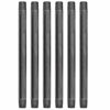 Picture of PIPE DÉCOR 1/2 x 11 Malleable Cast Iron Pipe Nipple, Pre-Cut Connectors, Industrial Steel Grey Fits Standard Half Inch Black Threaded Pipes Nipples and Fittings, Build Vintage DIY Furniture, 6 Pack