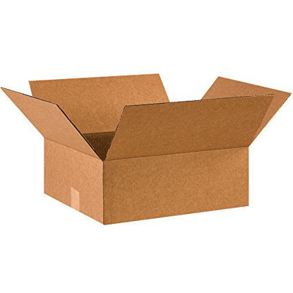 Picture of BOX USA B16146 Flat Corrugated Boxes, 16"L x 14"W x 6"H, Kraft (Pack of 25)