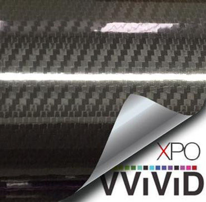 Picture of VVIVID Epoxy High Gloss Black Carbon Vinyl Automotive Wrap Film DIY Easy to Install No Mess (2ft x 5ft)