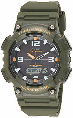 Picture of Casio AQS810W-3AVCF Ana-Digi Solar Black/Orange Face (Model: EAW-AQ-S810W-3AV)