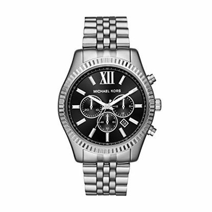 Picture of Michael Kors Men's Lexington Analog-Quartz Watch with Stainless-Steel Strap, Silver, 22 (Model: MK8602)