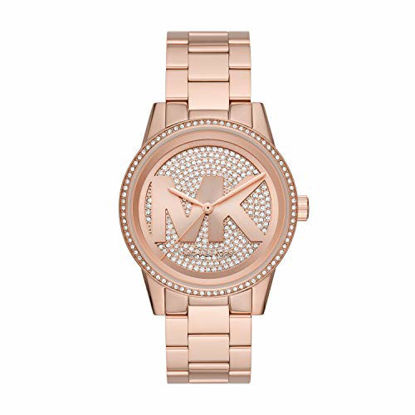 Picture of Michael Kors Women's Ritz Quartz Watch with Stainless Steel Strap, Pink, 20 (Model: MK6863)
