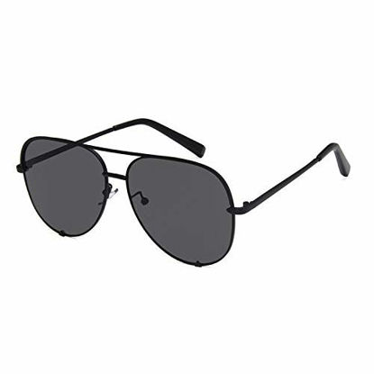 Picture of SORVINO Aviator Sunglasses for Women Classic Oversized Sun Glasses UV400 ProtectionBlack/Black)