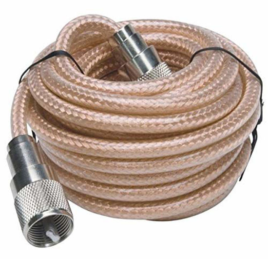 GetUSCart RoadPro RP8X18CL 18' Clear CB Antenna Mini8 Coax Cable
