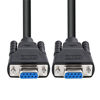 Picture of DTECH 15 ft Straight Through Serial DB9 Cable Female to Female 9 Pin COM Port Cord for Data Communication (5 Meter. Black)