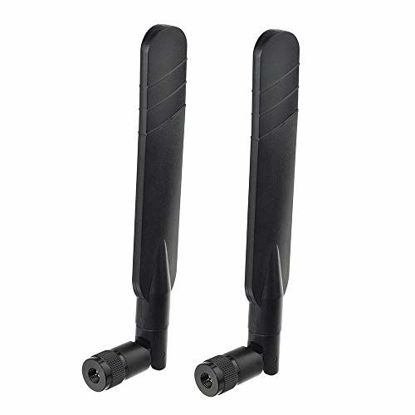 Picture of Eightwood 2pcs 5dbi 4G LTE Antenna SMA Plug Male Omni-Directional Compatible with AT&T Verizon Netgear Sierra Airlink Gateway Router Mobile Hotspot Wireless Home Phone MF279 700-2600Mhz